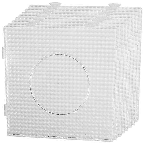 Пластины для пайетки SMW-810 прозрачные 14.5×14.5 см 5 мм 8 шт соединяемые с длинными шипами набор Киев