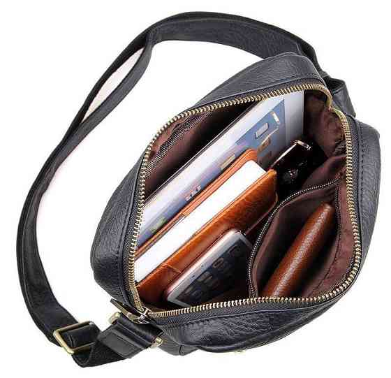 Сумка мужская через плечо Черная (Vintage) Киев