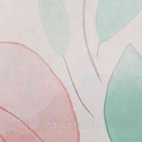 Фотообои бесшовные флизелиновые экологически чистые Flowers watercolor детские для девочек цветы листья Киев