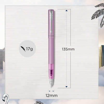 Ручка пір'яна Parker VECTOR 17 XL Metallic Lilac CT FP M (06 412) Вінниця - фото 5