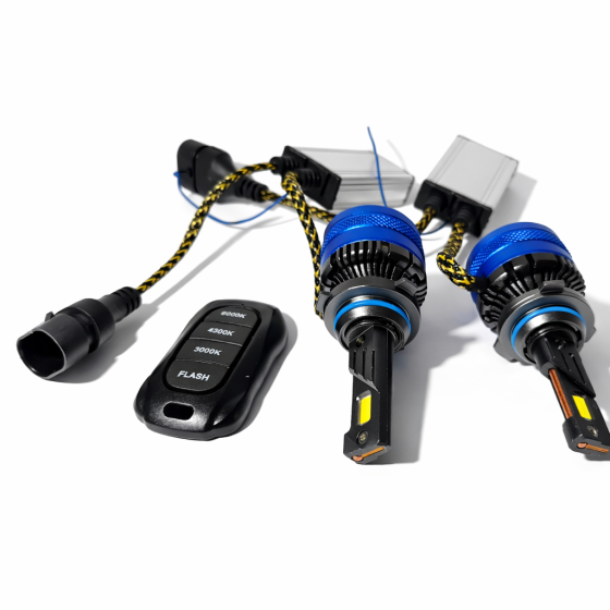 Комплект світлодіодних ламп StarLight Color HB4 9006 (P22d) + стробоскоп з пультом керування 3000K/4300K/6000K 12/24V Харків