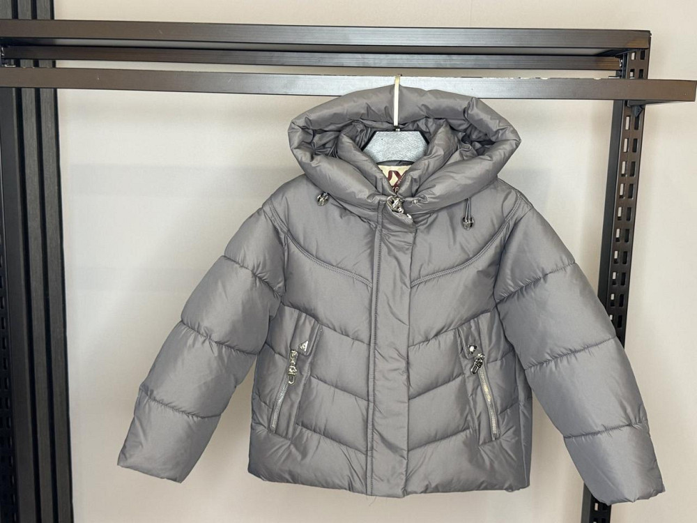 Детская зимняя куртка для девочки графит 116,122,128,140 Николаев - изображение 1