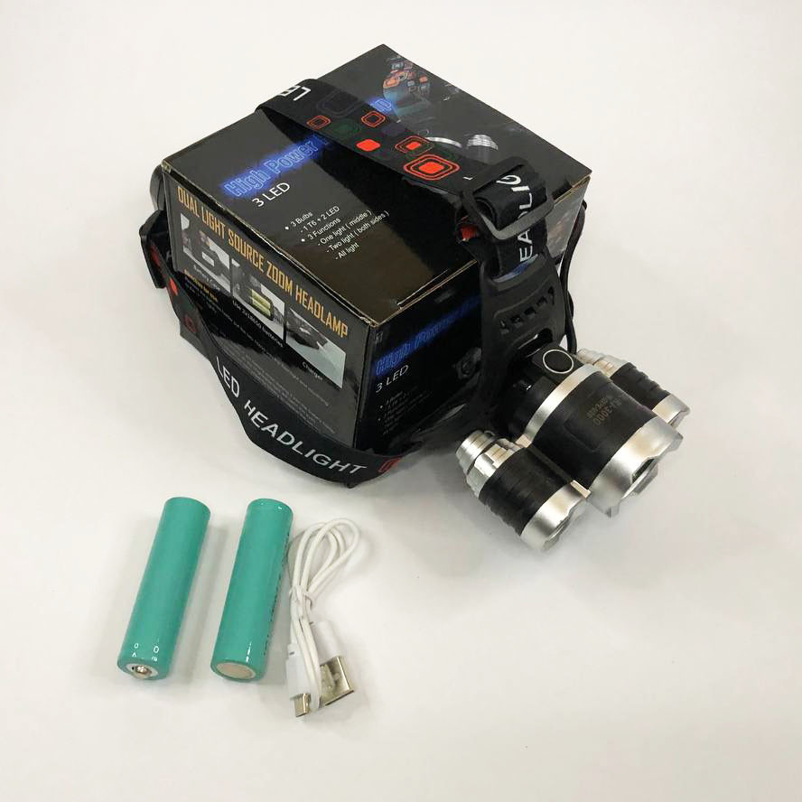 Потужний акумуляторний ліхтарик на голову Police 3000-T6+2XPE, Ліхтар для рятувальників на голову PK-97 Львів - фото 10