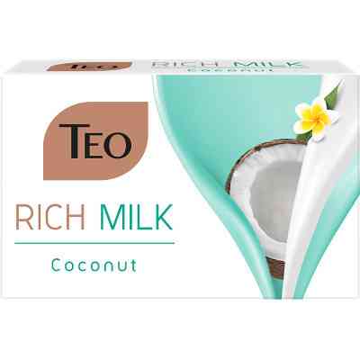 Твердое мыло Teo Beauty Rich Milk Coconut 90 г (3800024047404) Винница