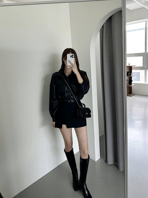 Базовая женская юбка-шорты костюмка люкс Черный, 44/46 Одесса - изображение 5