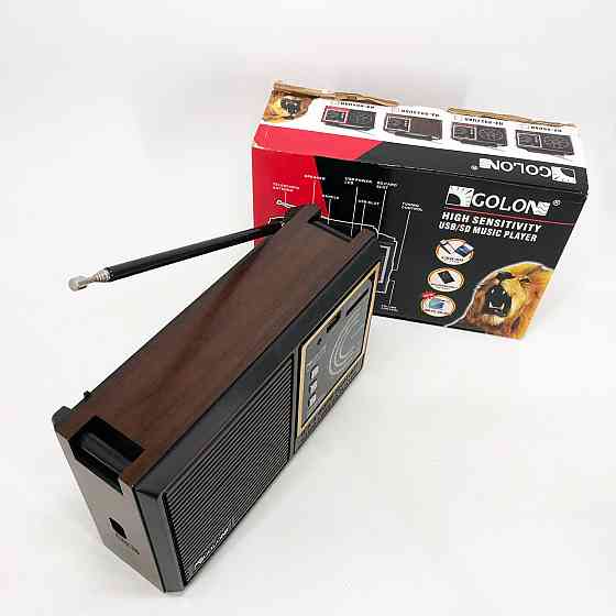 Ретро радіоприймач аналоговий GOLON RX-9933UAR, Стаціонарний радіоприймач, Радіо на кухню UZ-75 Львів