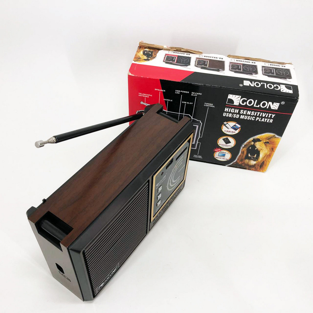 Ретро радіоприймач аналоговий GOLON RX-9933UAR, Стаціонарний радіоприймач, Радіо на кухню UZ-75 Львів - фото 3