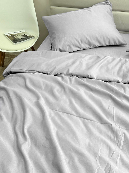 Комплект наволочок Ecotton 50х70 см 2 шт світло-сірого кольору Light Grey Коломия - фото 2