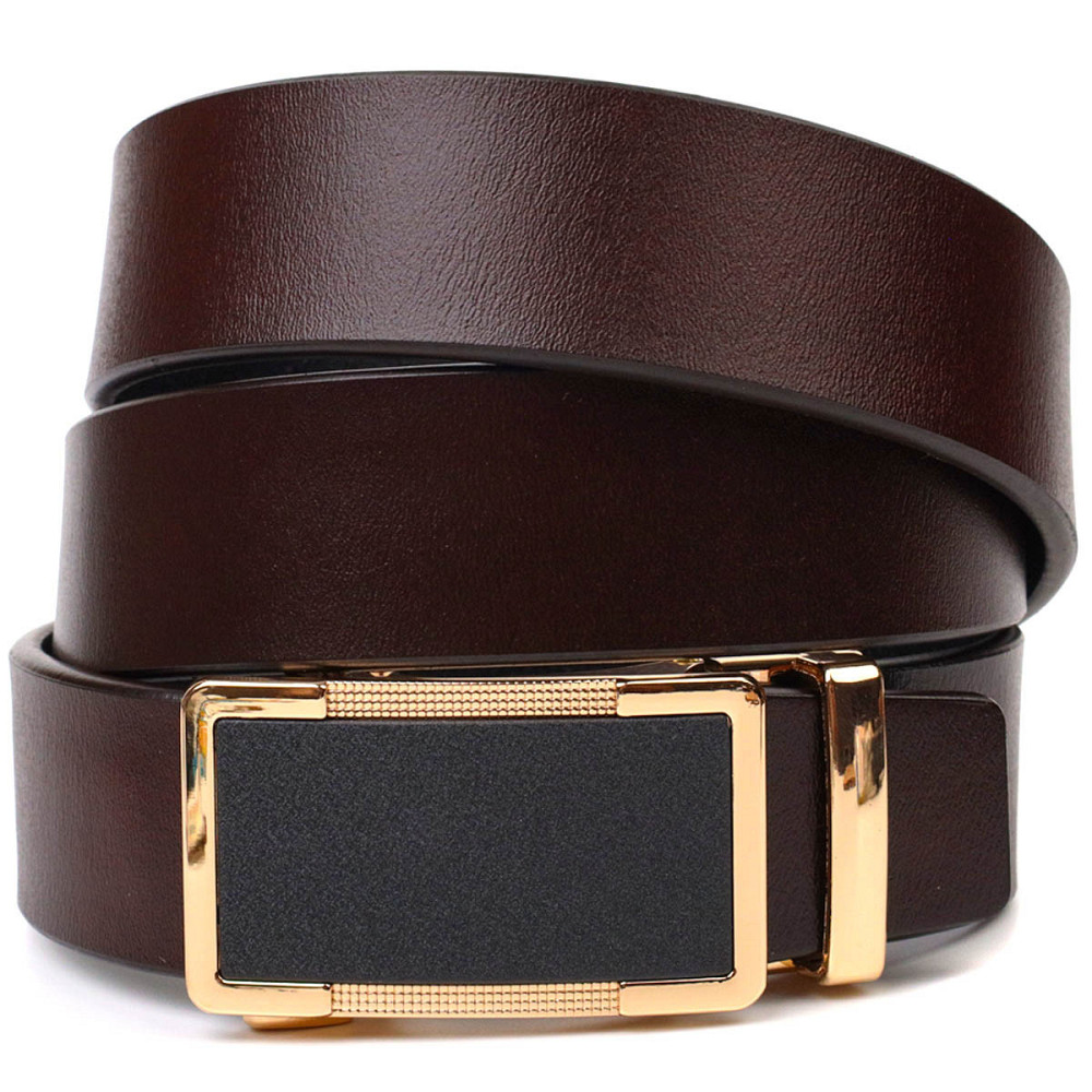 Брючний чоловічий ремінь із натуральної шкіри 21476 Vintage Коричневий Київ - фото 1