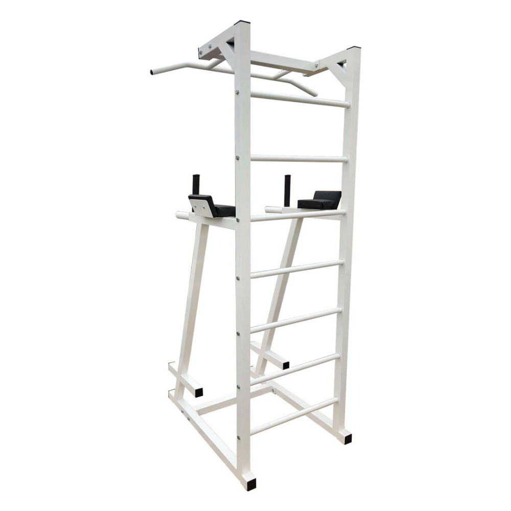 Турник + пресс + брусья напольная стойка 50х50 мм Белый Спортивные стенки и турники для дома разборная Киев - изображение 4