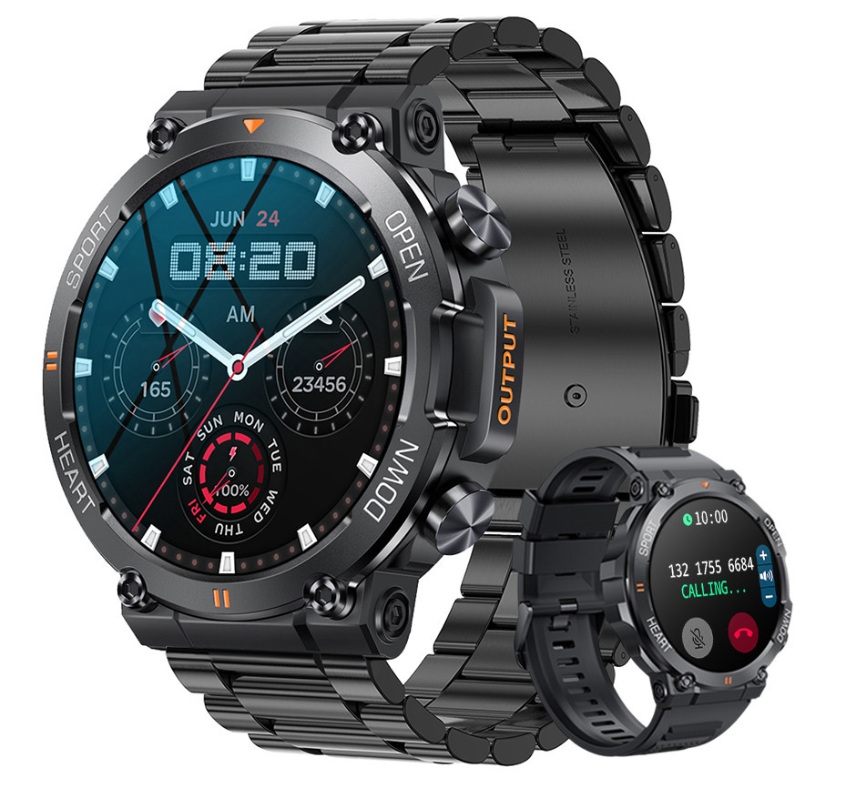 Розумний смарт-годинник Smart Storm Steel (2 ремінці) Чорний Київ - фото 1