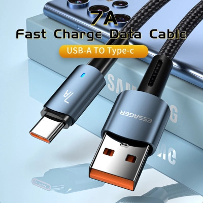 Дата кабель USB 2.0 AM to USB-C 2.0m 100W blue Essager (EXC7A-CGA03-P) Винница - изображение 5