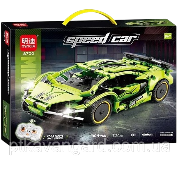 Конструктор машинка на радіокеруванні Ламборгіні Сіан 304 деталі Technic з пультом 8700 зелений Хмельницький - фото 1