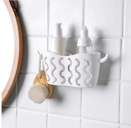 Корзинка для губок, мочалок белая - размер 15,2*8,2см, пластик Киев - изображение 1