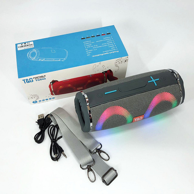 Bluetooth колонка с освещением TG642, Bluetooth колонка с хорошей батареей Блютуз-колонка usb-портом PA-38 Львов - изображение 9