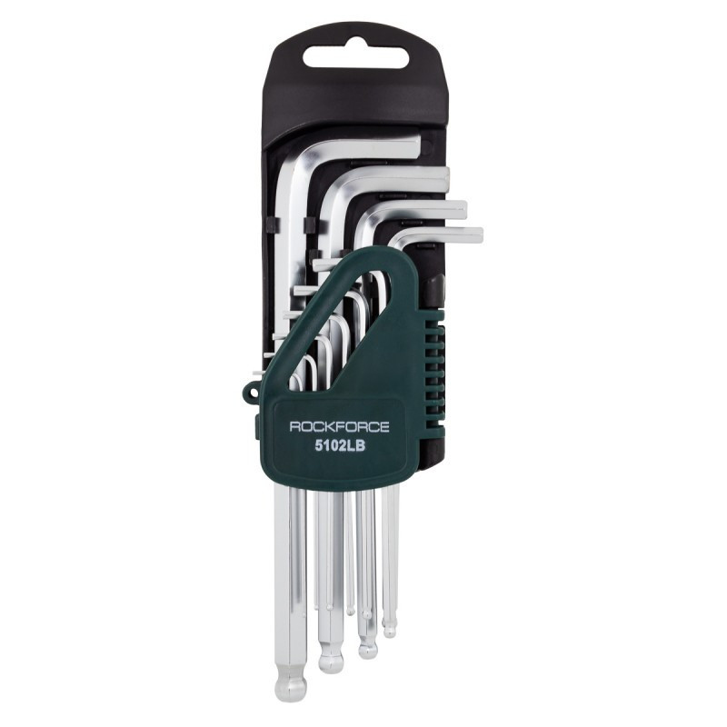 Набір ключів Г-подібних довгих з шаром 6-граних, 10пр. (1.27, 1.5, 2, 2.5, 3-6, 8, 10мм) ROCKFORCE RF-5102LB Одесса - изображение 1