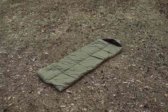 Зимовий військовий спальний мішок 220*73 на флісі з капюшоном тактичний спальник для військовослужбовців   WAR Львів