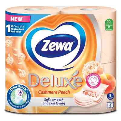 Туалетная бумага Zewa Deluxe Персик 3 слоя 4 рулона (9011111035769) Винница