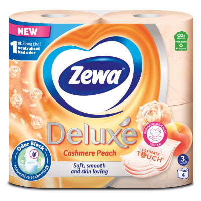 Туалетная бумага Zewa Deluxe Персик 3 слоя 4 рулона (9011111035769) Винница - изображение 1