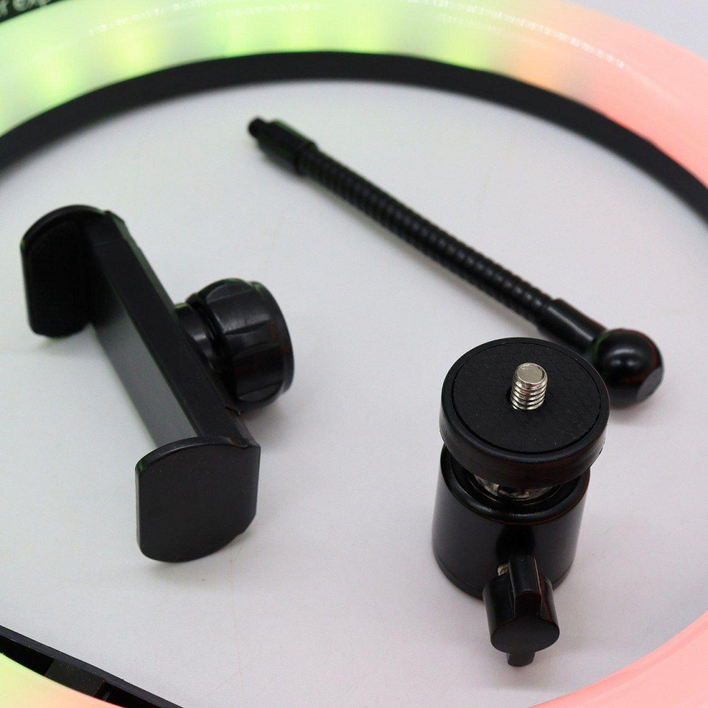 Лампа кольцевая 26 см с держателем для телефона RGB, MJ260 Soft Ring Light / Световое кольцо для селфи Киев - изображение 8