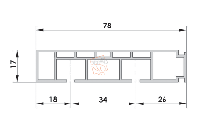 Посилений стельовий пластиковий карниз КСМ-2 Бровари