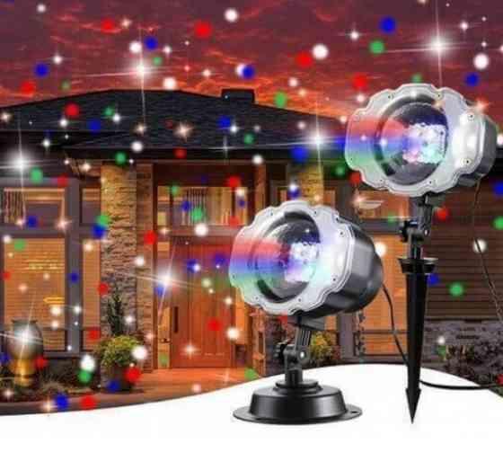 Лазер диско проектор уличный WL-809 Snow Flower Lamp (4 цвета) 1 режим Винница