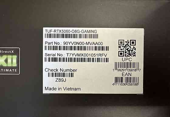 Відеокарта TUF-RTX5060-08G-GAMING. Київ