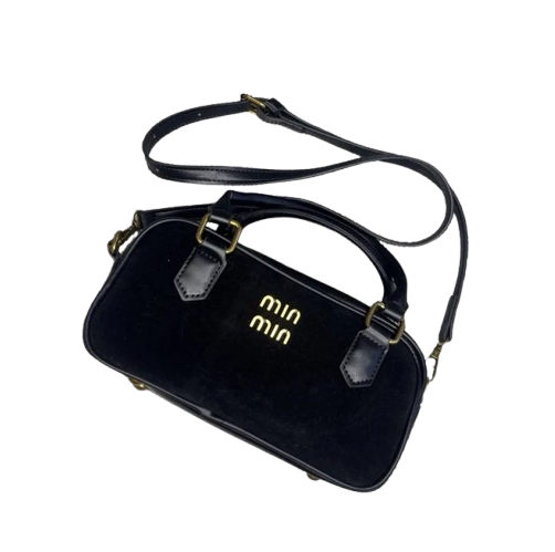 Сумка жіноча замшева зі шкіряними вставками (Чорний) Вінниця - фото 1