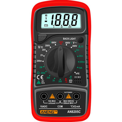 Цифровой мультиметр ANENG AN8205C, V, A, R, T, функция hFE (AN8205C) Винница - изображение 1