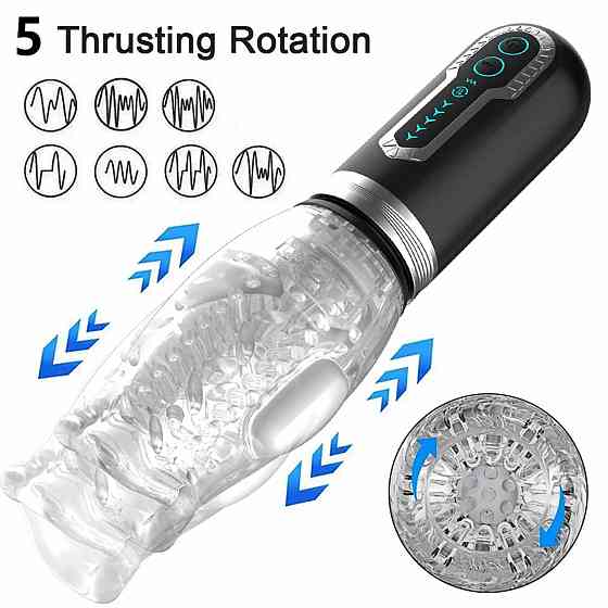 Мастурбатор Thrusting Rotation 360 Pro з функцією обертання та руху Sex Aura Київ