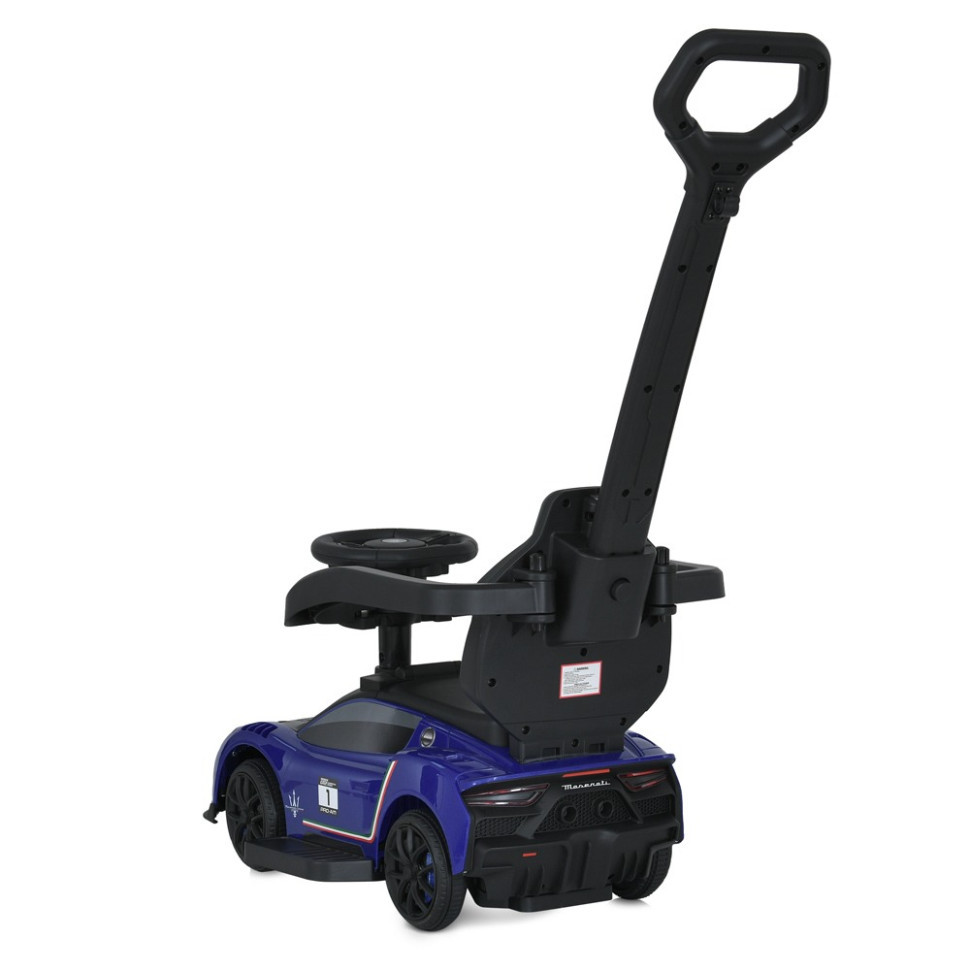 Дитяча каталка-толокар 2 в 1 M 5106-4 синій, з батьківською ручкою Вінниця - фото 4