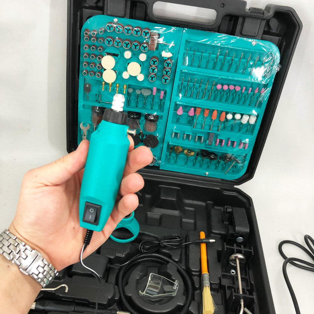 Ручний електричний гравер + гравер Mini 12V з 236 насадками, електричний електричний міні, Дриль гравер LS-69 Львів - фото 14