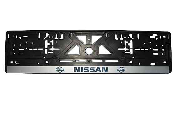 Рамка номерного знаку Nissan пластик чорна 1шт Киев