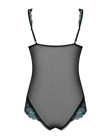 Сітчасте боді на кісточках Obsessive Amanta teddy L/XL, чорне, з доступом Львов