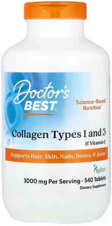 Колаген 1 і 3 типу Doctor's Best Collagen Types 1 and 3 540 таблеток Київ