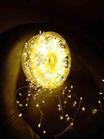 XMAS Гирлянда 30 м с тёплым белым светом, серебряный провод, 8 режимов, таймер, пульт ДУ, 6Вт, 220В Одесса