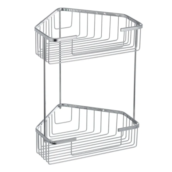 Угловая двухъярусная полка для ванной Zerix LR335-1 (LL1452) Харьков