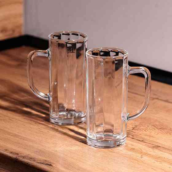 TS Kitchen Набір пивних кухлів 2 штуки по 500 мл скляні прозорі Київ