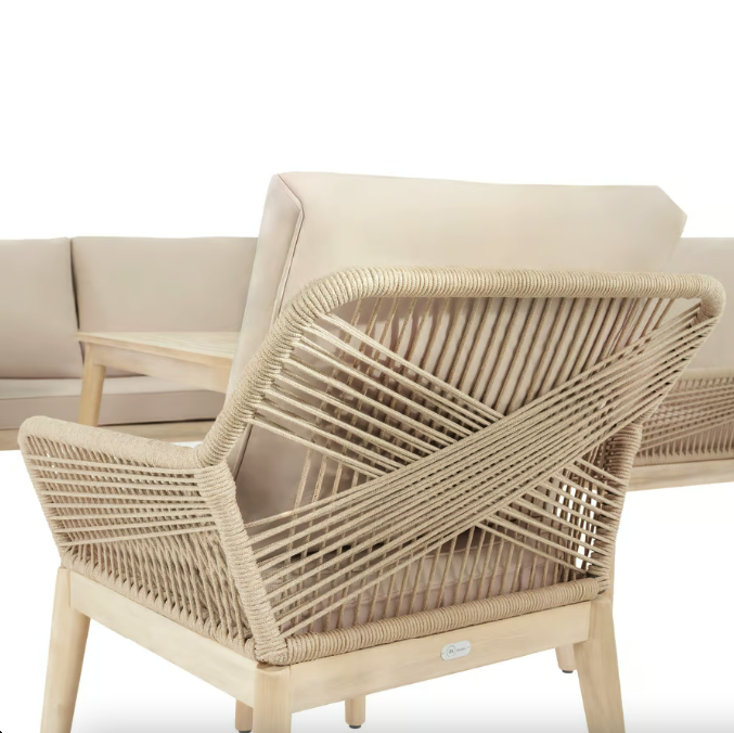 Набір садових меблів зі столом і кріслами для дому, саду, дачі, комфортна зона відпочинку Di Volio Albenga бежевий Київ - фото 3