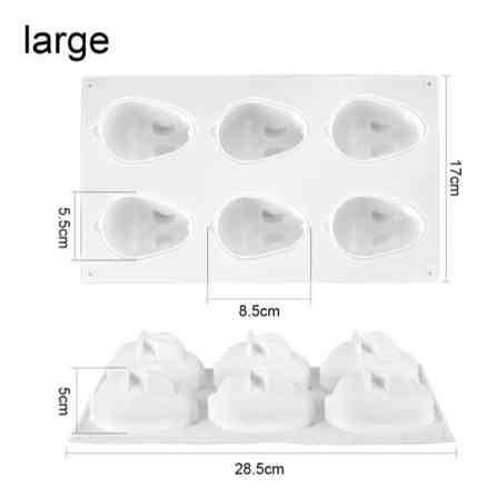 Молд силиконовый Кролики 285 мм на 170 мм белый Киев