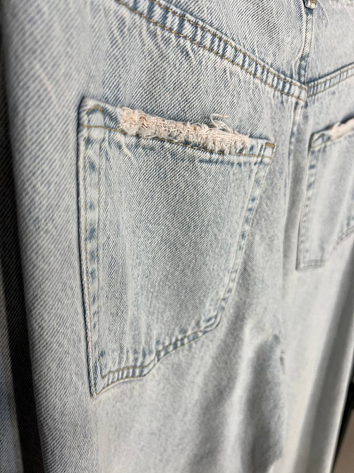 Джинсы женские Twin 1268-455 palazzo jeans широкие скошенный боковой шов палаццо высокая талия светло-голубые, светло-голубой, 38, 38, 80 см, 113 см Киев - изображение 17