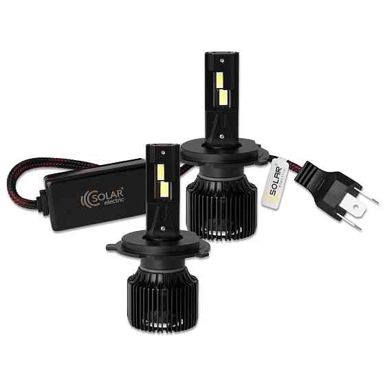 Автолампа Solar LED H4 12/24V 130W 11000Lm 6500K CSP3570 2шт Львів