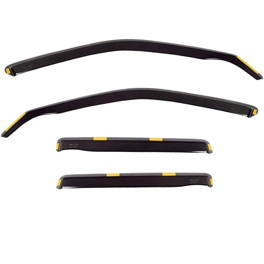 Дефлектори вікон (вітровики) Toyota Land Cruiser 120 / GX 470 2003-2009, 4шт, Heko, вставні Київ - фото 1