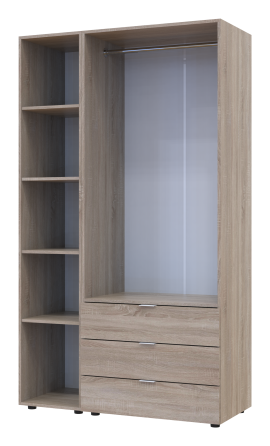 Комплект шкафов для одежды Doros Гелар (2 шт.) 116,5х49,5х203,4 см Зеркало/Дуб сонома (DRS-011134) Львов