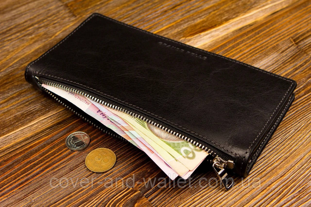 Модний шкіряний гаманець купюрник ручної роботи з італійської шкіри Grande Pelle Uccello 520610 Київ - фото 9