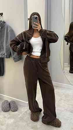 Жіночий теплий прогулянковий костюм двійка з двостороннього флісу Одеса