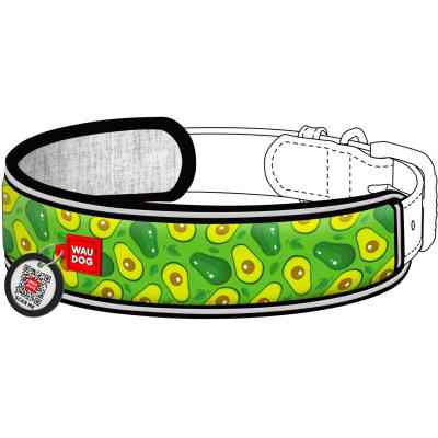 Эргономичные накладки на ошейник WAUDOG Nylon с QR-паспортом Авокадо XS-S 10-15 мм (2403-0048) Винница