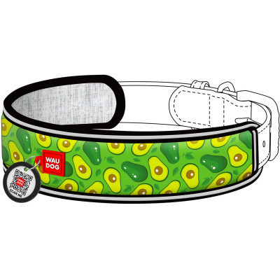 Эргономичные накладки на ошейник WAUDOG Nylon с QR-паспортом Авокадо XS-S 10-15 мм (2403-0048) Винница - изображение 1