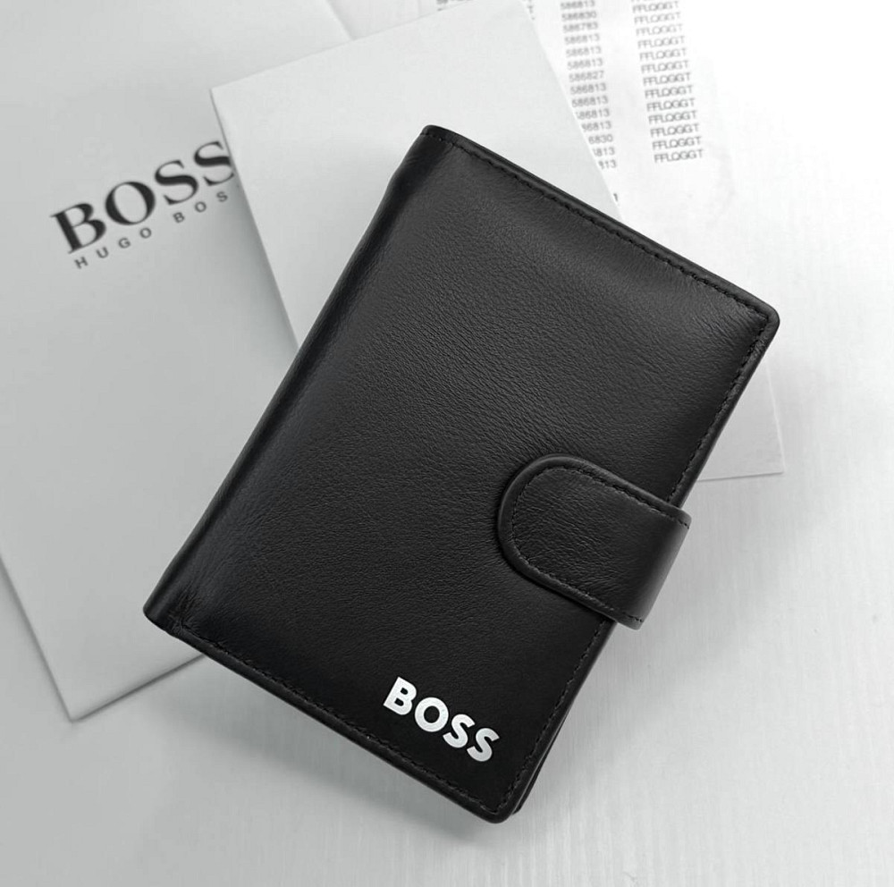 Мужской брендовый кошелек на застежке Boss (7702) Киев - изображение 1