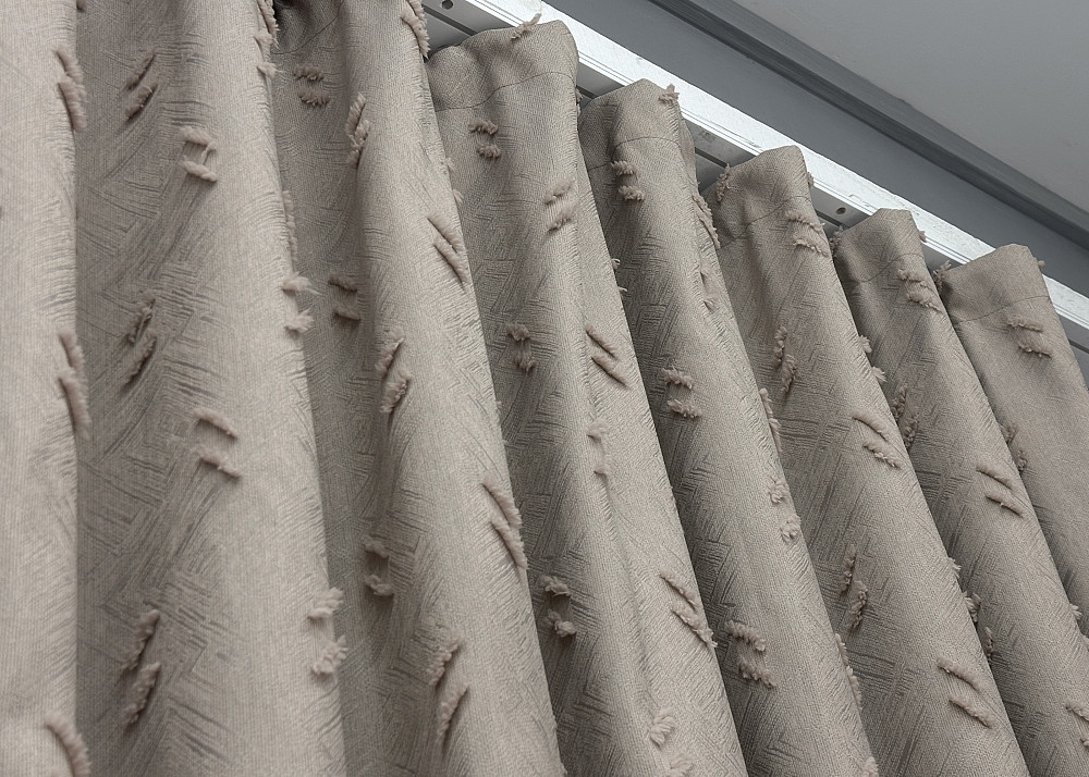 Шторная ткань Лен Букле цвет тауп 1884ш Киев - изображение 5